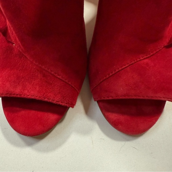 Louise et Cie Vibrant Red Suede Heeled Boots - Picture 13 of 14